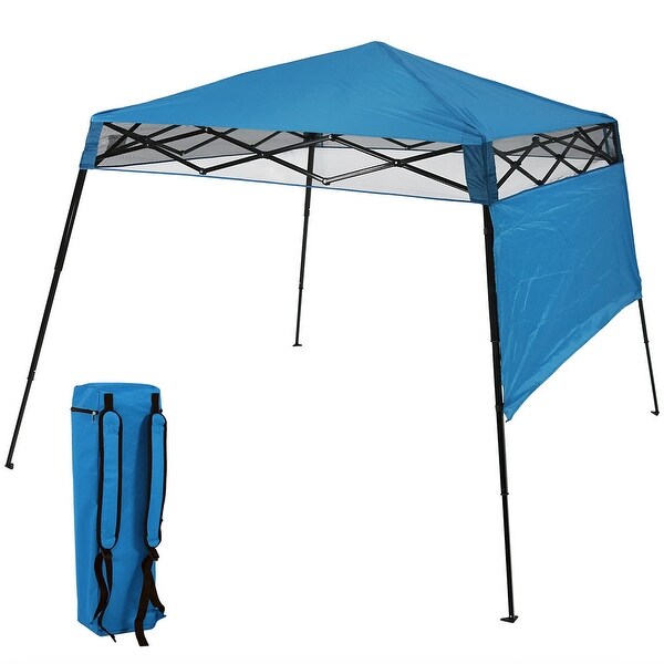 Sunnydaze Compact Slant Leg Instant Pop-Up Backpack Canopy 6' x 6' Choose Color