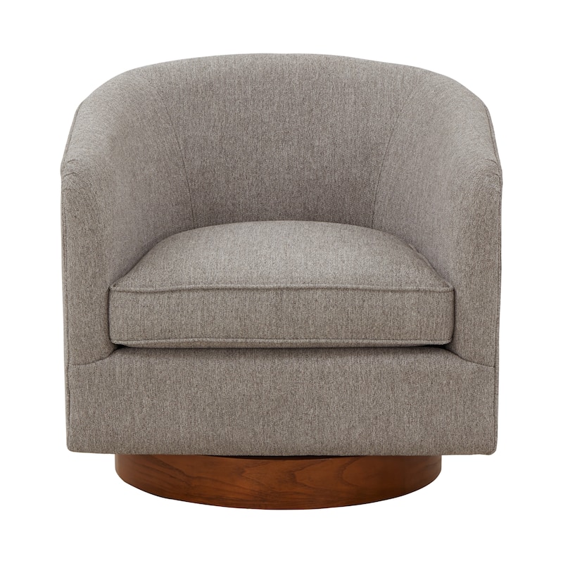 Maxine Chenille Fabric Wood Base Swivel Accent Chair by Greyson Living - 28.5"W x 28.75"D x 28"H
