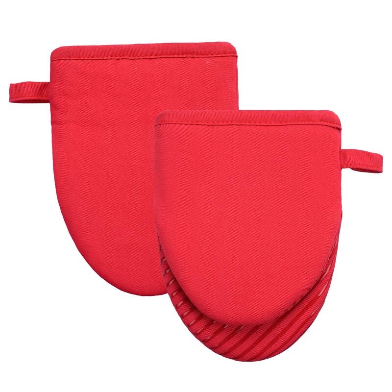 Silicon Print Mini Mitt-Pair - 5.5x7 - Red