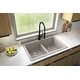 preview thumbnail 37 of 74, Karran 33" Top Mount Double Equal Bowl Quartz Kitchen Sink Kit - 33" x 22" x 9"
