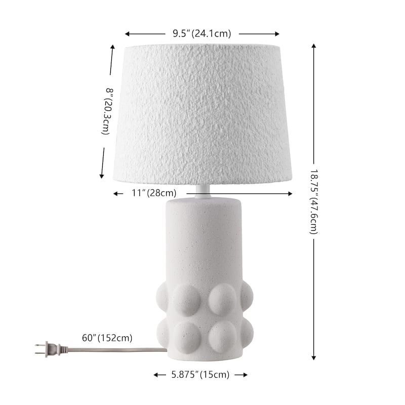SAFAVIEH Lighting Joss, 19-inch, Ceramic Table Lamp - 11"W x 11"D x 19"H