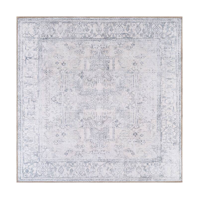 World Rug Gallery Vintage Inspired Distressed Machine Washable Area Rug