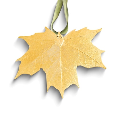 Curata 24k Gold Dipped Sugar Maple Decorative Real Leaf