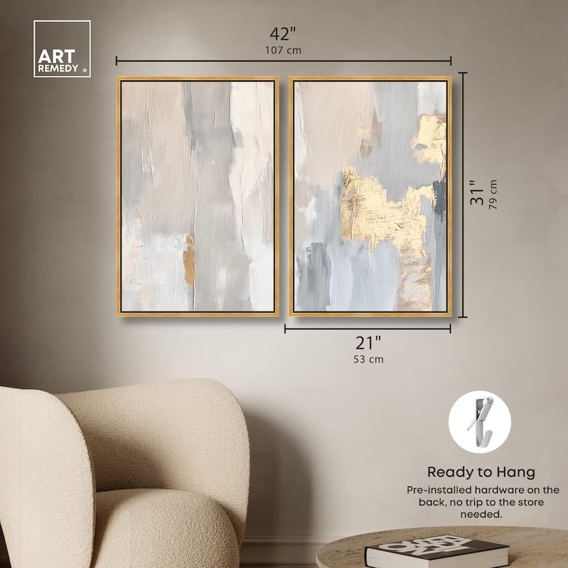 Gilded Driftwood I Canvas Set of 2 by Art Remedy