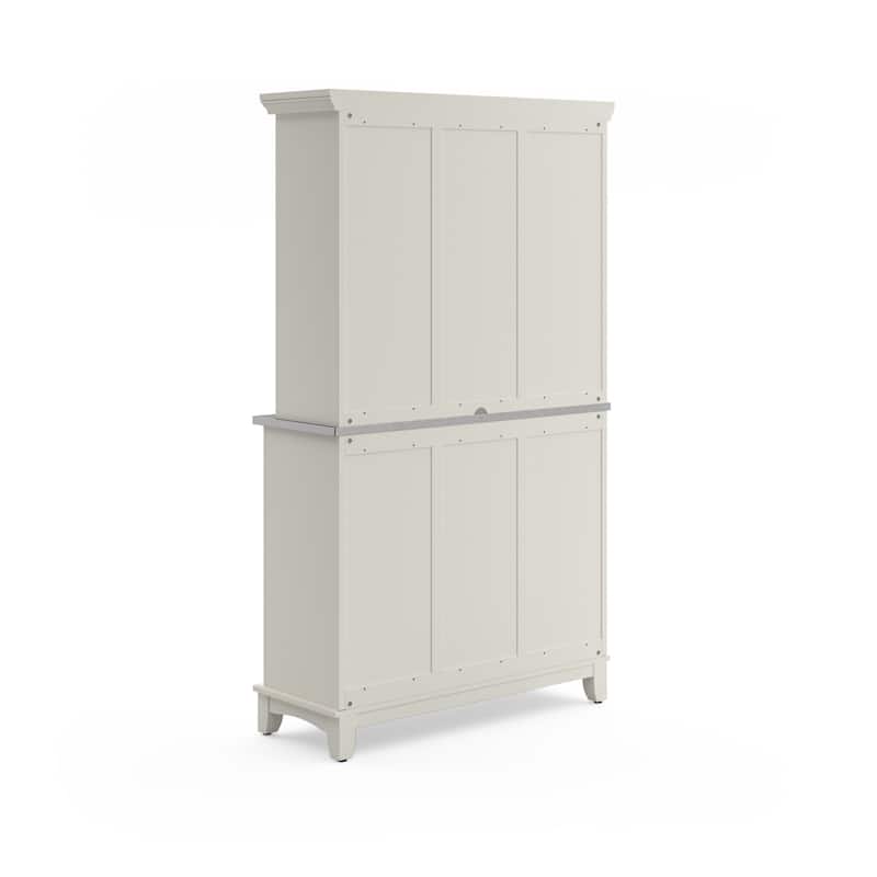 Homestyles Buffet Of Buffets Off-White Wood Buffet with Hutch - 44" x 17" x 72"