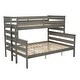 preview thumbnail 9 of 31, Detachable Design Wood Twin XL over Queen Bunk Bed with Ladder,Multifunctional Bunk Bed