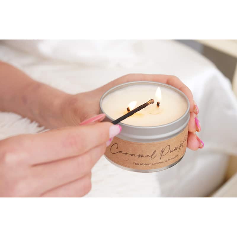 Cozyville Fragrances All Natural Soy Candles in Silver Tin/ Glass Jar