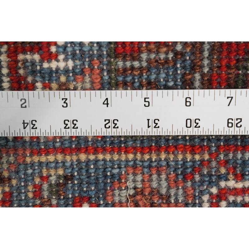 Hand Knotted Oriental 100% Wool Carpet Traditional Medallion Beige & Ivories Heriz (serapi) Area Rug - 3' 0'' X 2' 0''