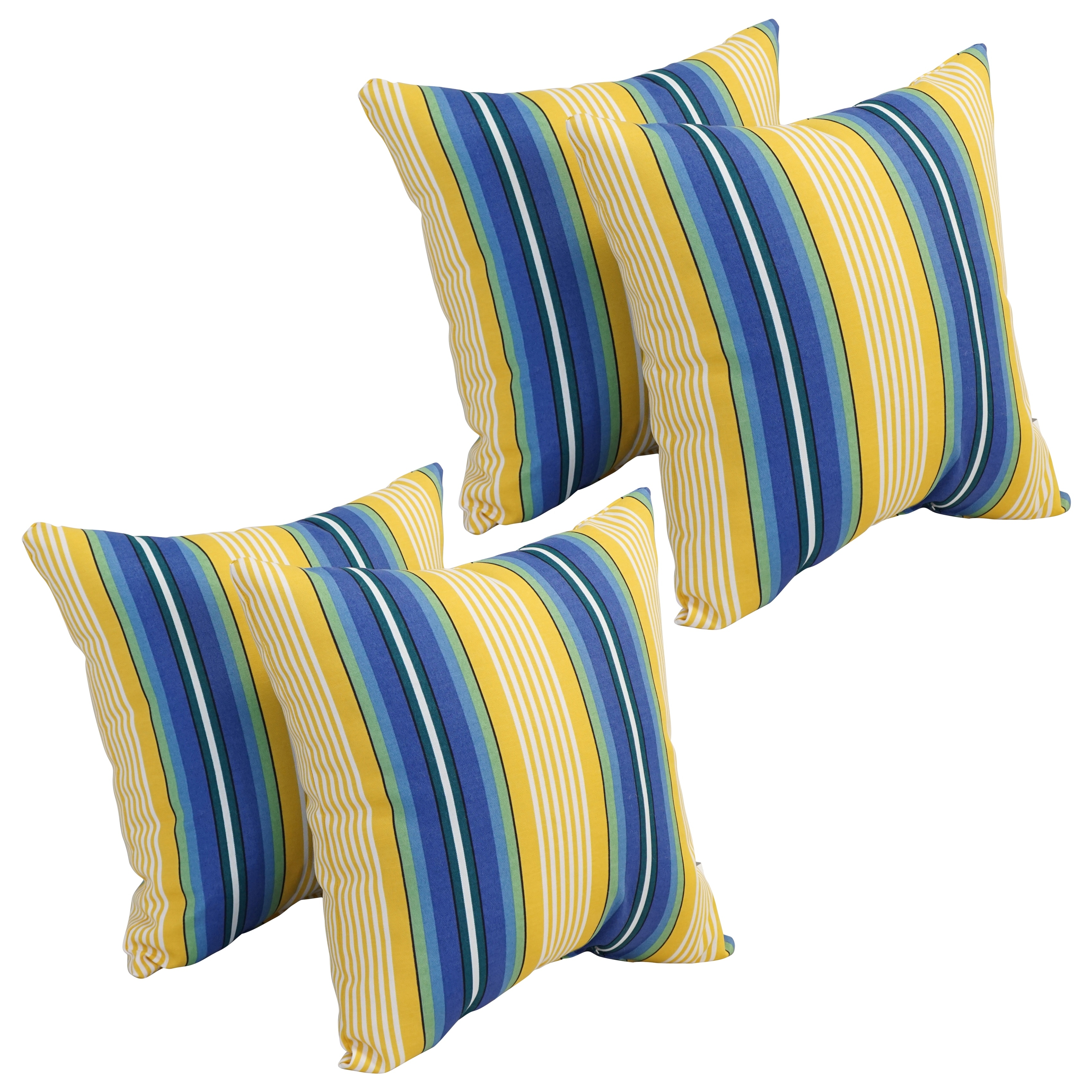 Blazing Needles 17-inch Square Polyester Outdoor Throw Pillows (Set of 4) -  On Sale - Bed Bath & Beyond - 30971804