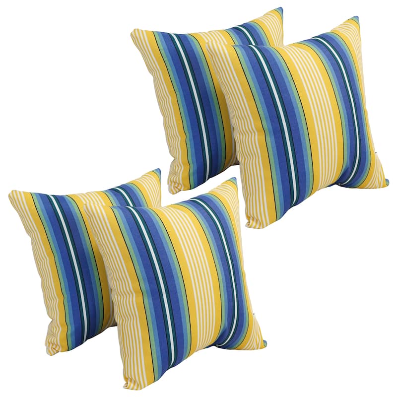 Blazing Needles 17-inch Square Polyester Outdoor Throw Pillows (Set of 4) - Walden Summer