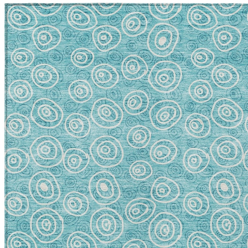 HomeRoots Geometric Transitional Rectangle Outdoor Rug