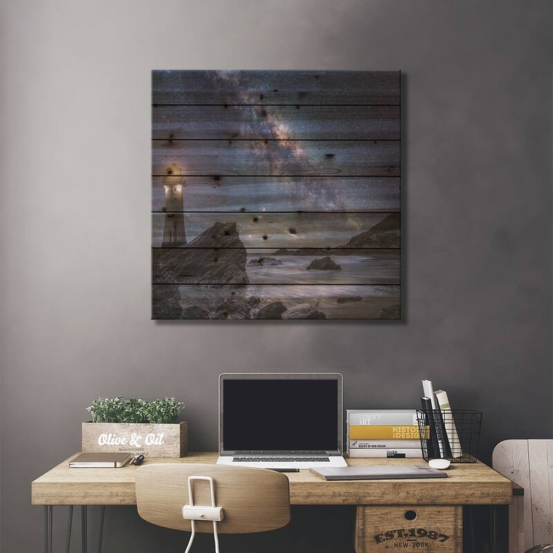 Milkyway Rocks Print On Wood by Brent Shavnore - Multi-Color
