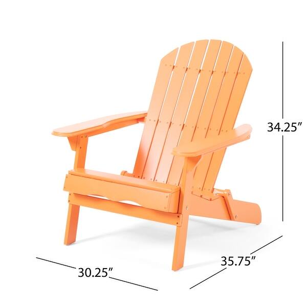 Hanlee Outdoor Rustic Acacia Wood Folding Adirondack Chair (Set of 2