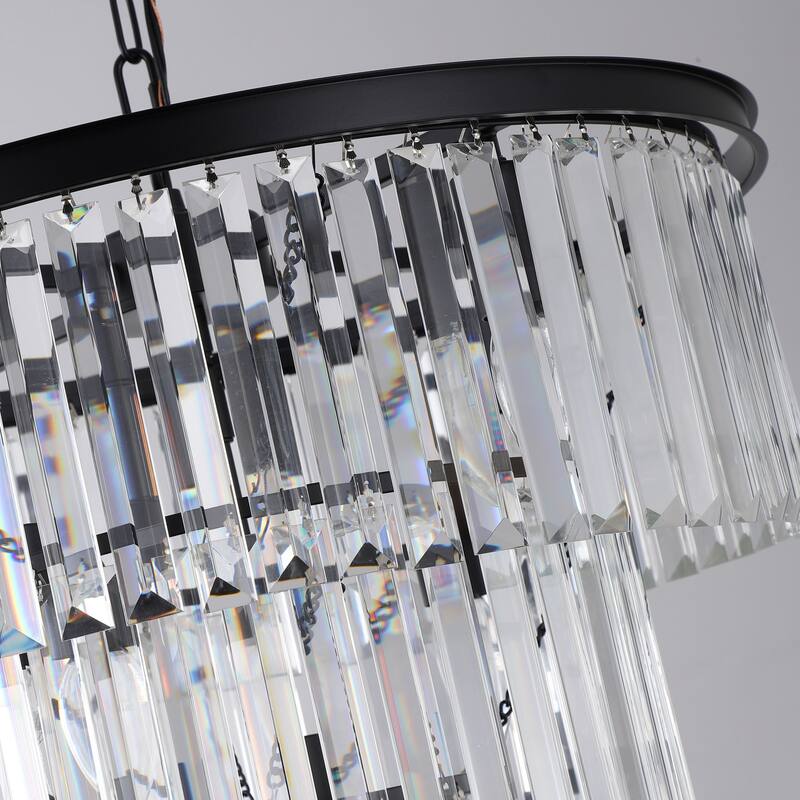 11-Light, Black Luxury Crystal Chandelier