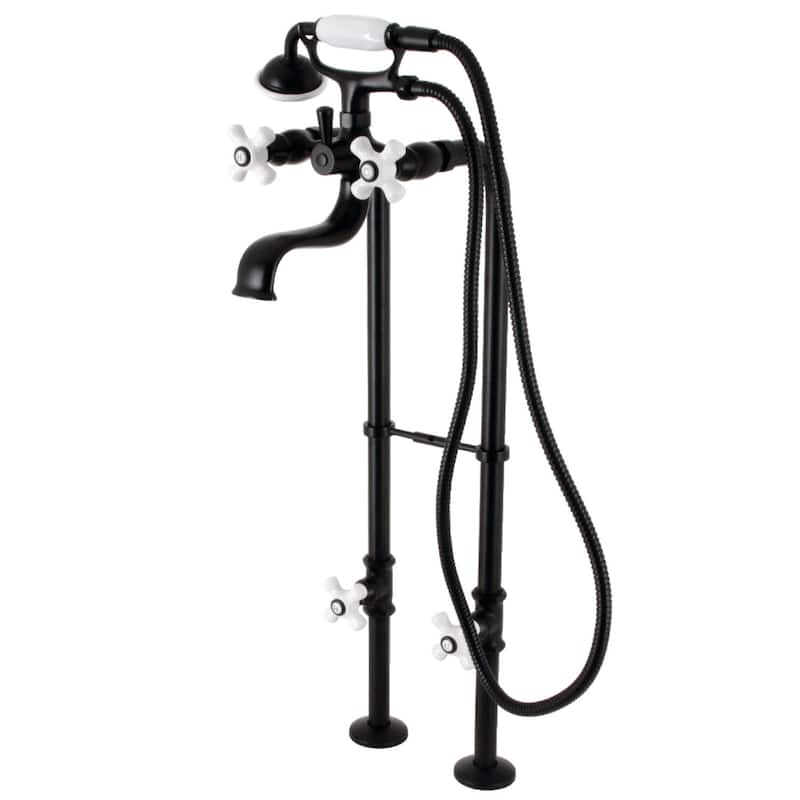 Kingston Brass CCK226PXK Kingston Floor Mounted 11-3/16" Tub Filler - Matte Black