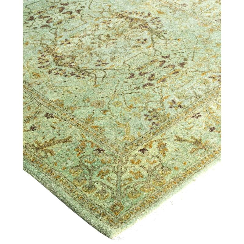 Overdyed One-of-a-Kind Hand-Knotted Area Rug - Green - 2' 8" x 11' 5"