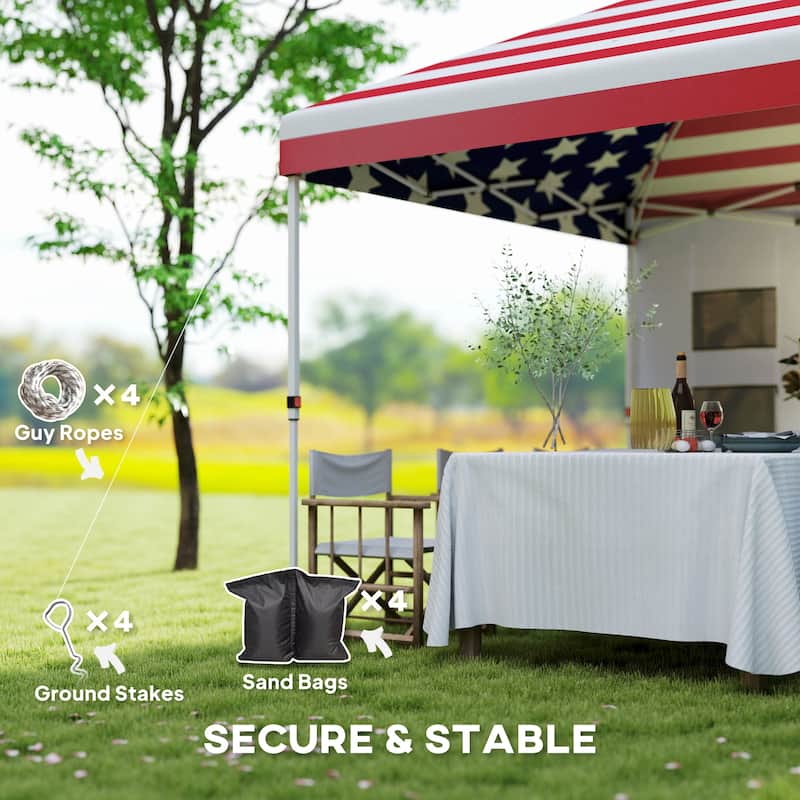 GDFStudio - 10x10 ft Pop-Up Outdoor Canopy Tent with Sidewall & Storage