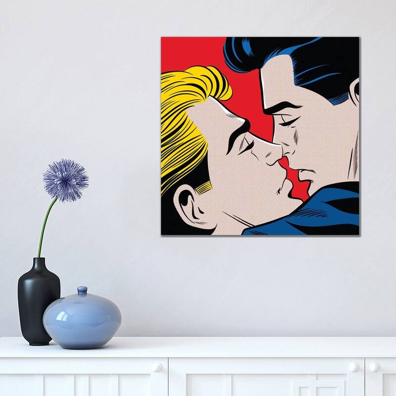 iCanvas "Kiss" by Joseph McDermott Canvas Print - 18x18x1.5