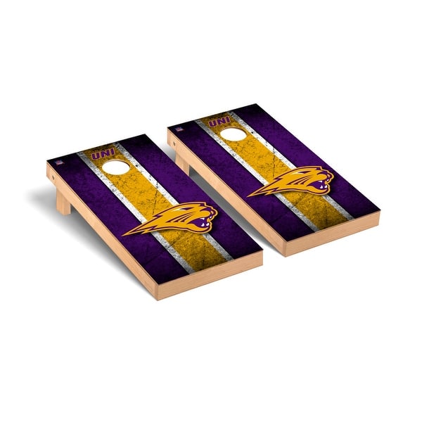 slide 2 of 5, Northern Iowa UNI Panthers Vintage Cornhole Board Set