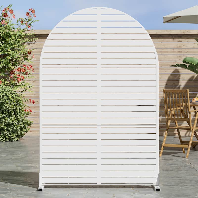 Dovelina 6ft.Outdoor Freestanding Metal Privacy Screen Decorative Garden Fence - 72"x47"