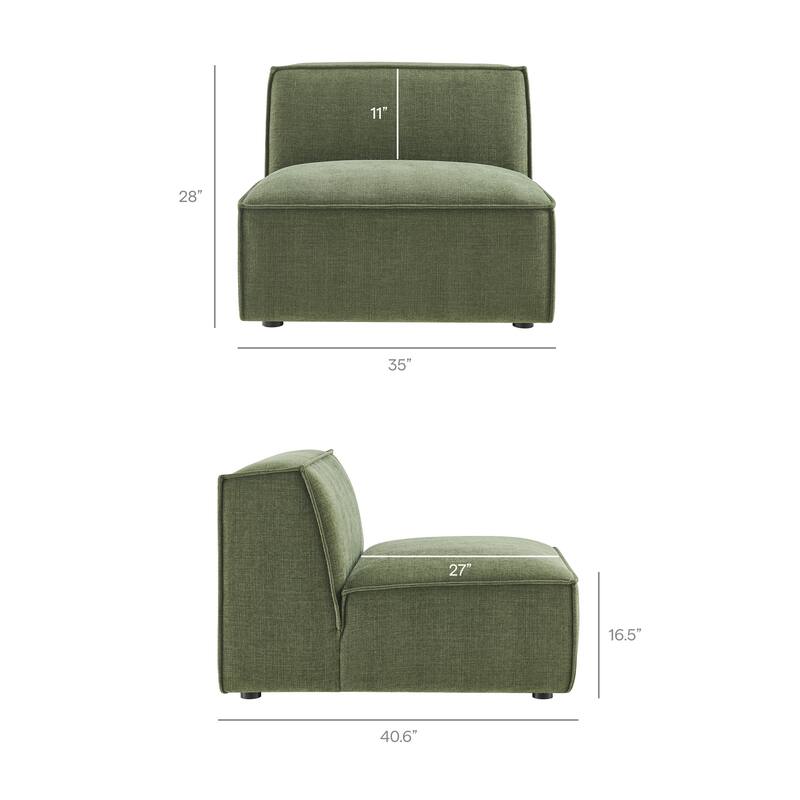 Restore 5-Piece Performance Fabric Upholstered Modular L-Shaped Sofa