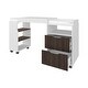 preview thumbnail 3 of 8, Loris Extendable Desk with Two Drawers