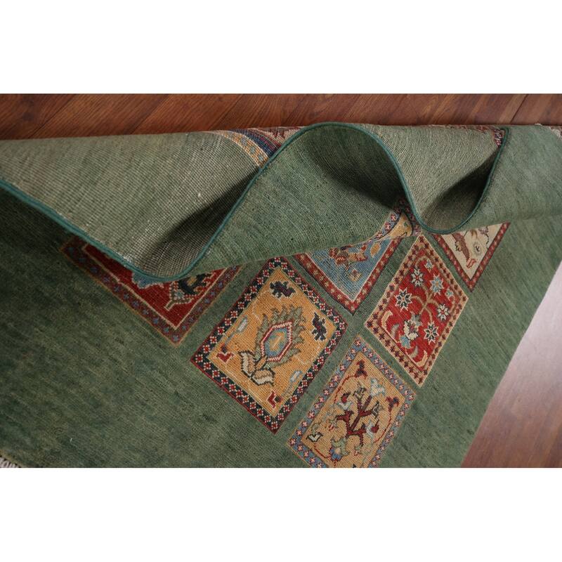 Garden Design Kazak Area Rug Handmade Wool Carpet - 4'1" x 5'10"