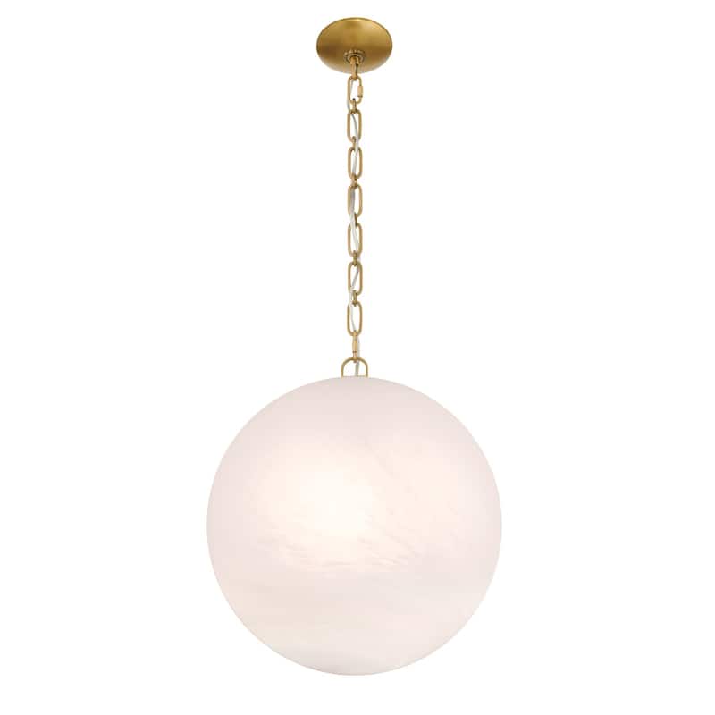 Minka Lavery 5213 Marbelle 16" Wide Pendant with Etched Alabaster