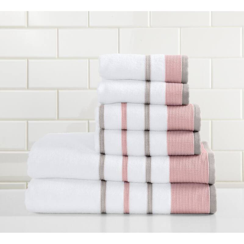 Luxurious Cotton Decorative Stripe Towel Set