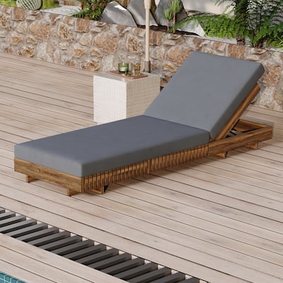 Christopher Knight Home - Samuel Outdoor Acacia Wood Chaise Lounge Set