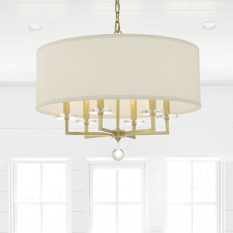 Paxton 6 Light Aged Brass Chandelier - 25.6'' W x 21'' H