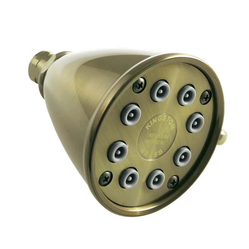 Kingston Brass Victorian 3-5/8 Inch Brass Adjustable Shower Head - Antique Brass