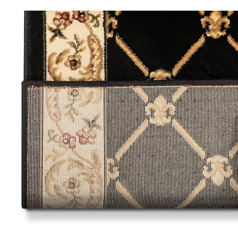 Custom Size Runner Timeless Fleur De Lis Traditional Stair Rug