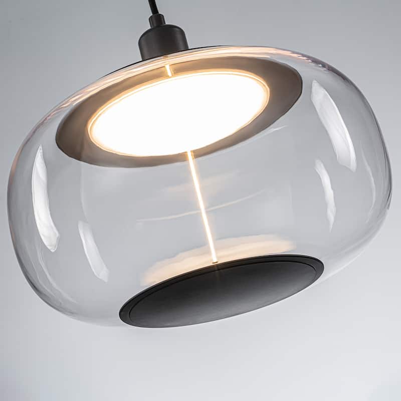 1 Light Clear Plastic Linear Magnetic LED Strip Pendant Lighting