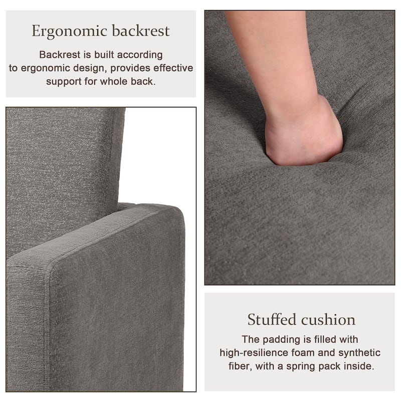 uixe Modern Upholstered Swivel Accent Chair with Pocket Spring Seat