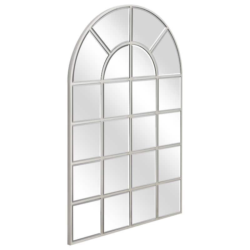Beveled Arch Window Panel Wall Floor Mirror - Clear - 30 in. x 0.9 in. x 44 in.