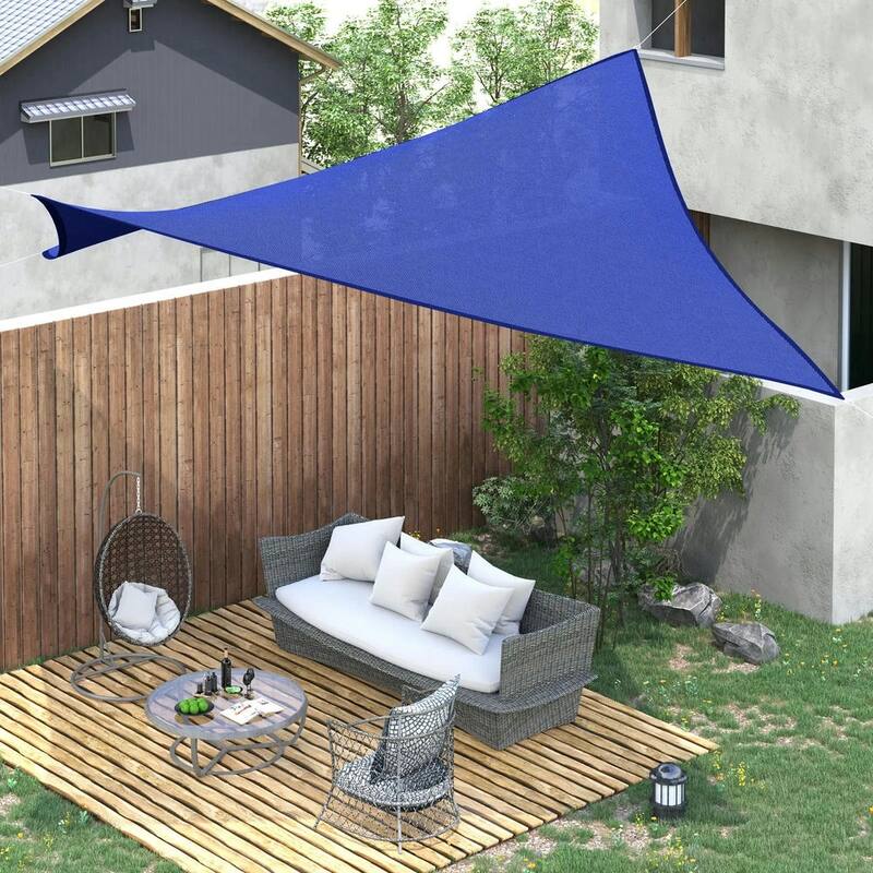 16'x20' Sun Shade Sail Canopy Outdoor Shade Sail Cloth for Patio Yard - Blue