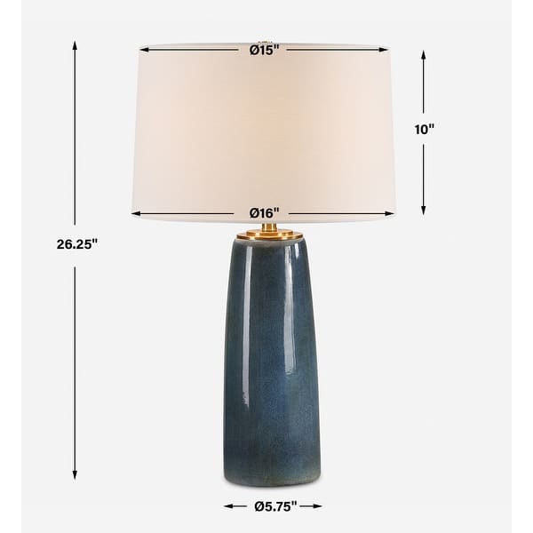 Uttermost Submerged Deep Blue Table Lamp - 26.25" H X 16" W X 16" D