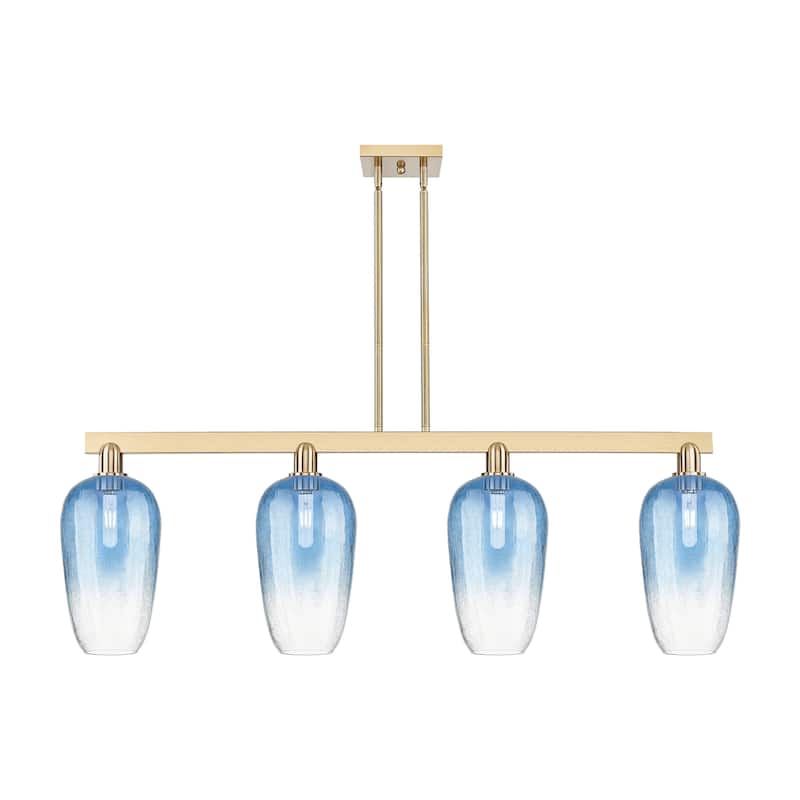 Innovations Lighting 716-4I-16-48 Brookhaven Flute Linear Brookhaven - Champagne Bronze / Sapphire Blue