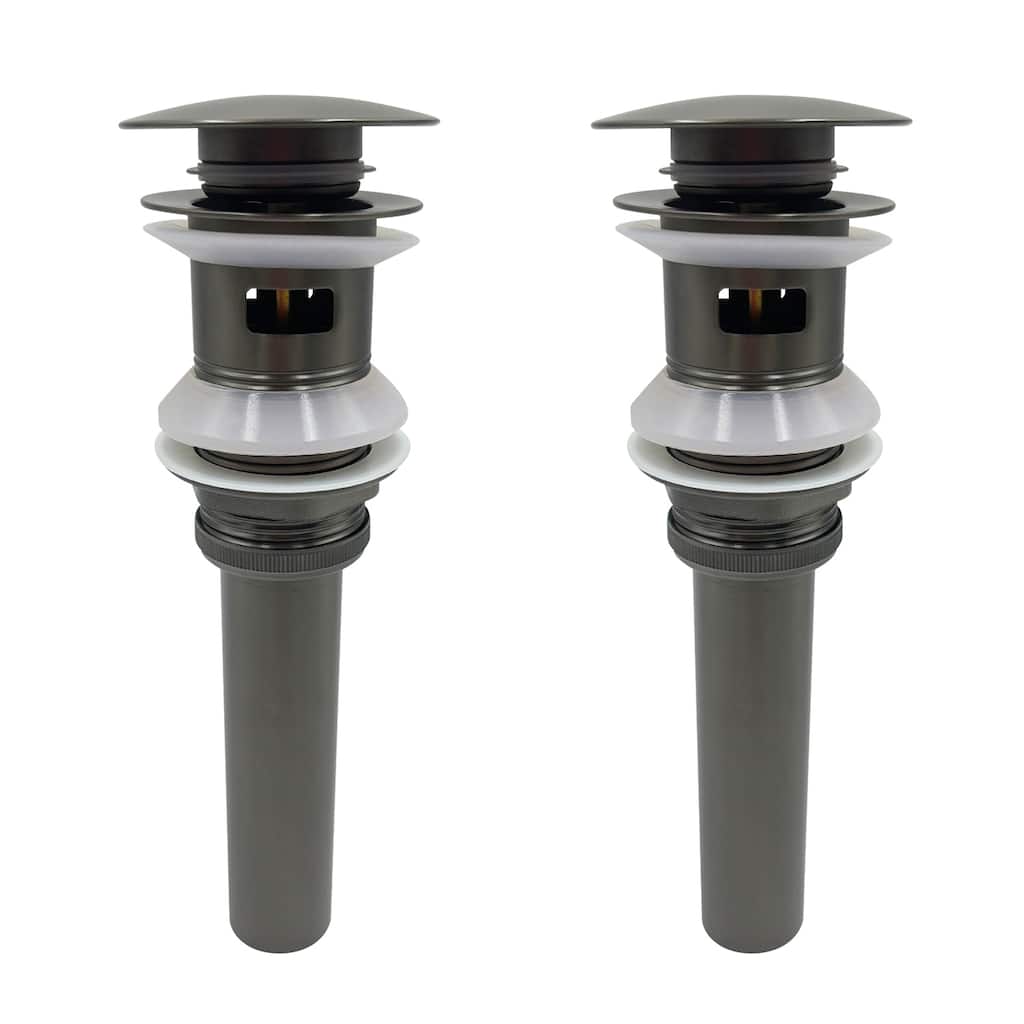2 Pcs Bathroom Sink Drain With Overflow,Vessel Sink Lavatory Vanity Pop Up Drain Stopper,304 Stainless Steel