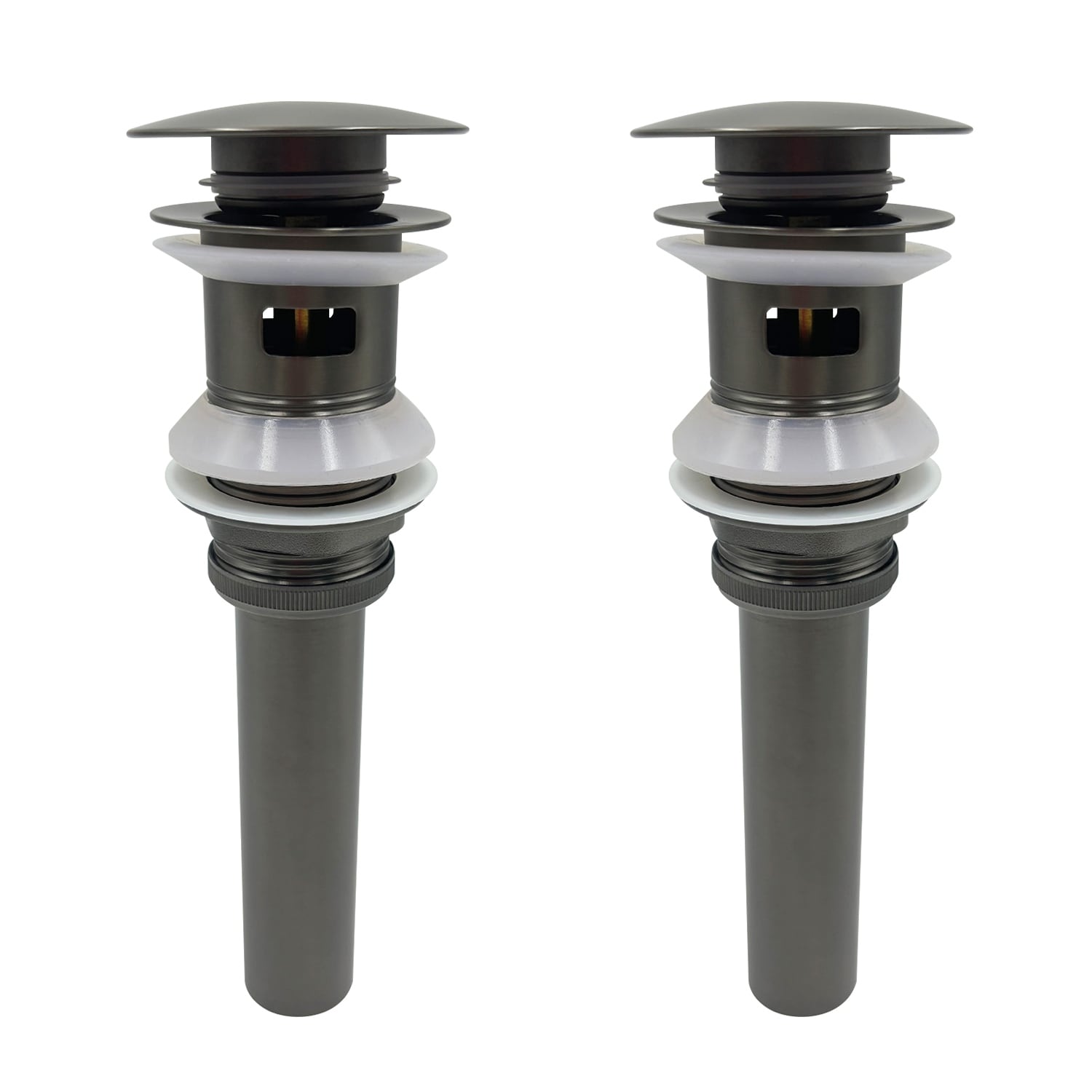 2 Pcs Bathroom Sink Drain With Overflow,Vessel Sink Lavatory Vanity Pop Up Drain Stopper,304 Stainless Steel