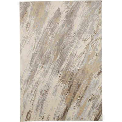 Teni Abstract Area Rug By HomeRoots - 2' x 3'