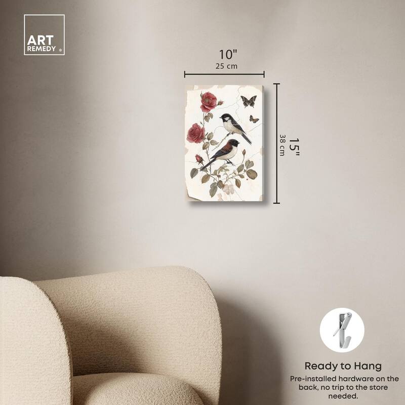 Birdsong and Bloom Canvas by Art Remedy, Gallery Wrapped