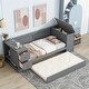 preview thumbnail 2 of 13, Twin Size Daybed Trundle Bed Pine Wood Bed Frame for Kids Teens, Grey