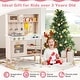 preview thumbnail 9 of 8, Gymax Height Adjustable Play Kitchen Wooden Kitchen Playset w/ Real