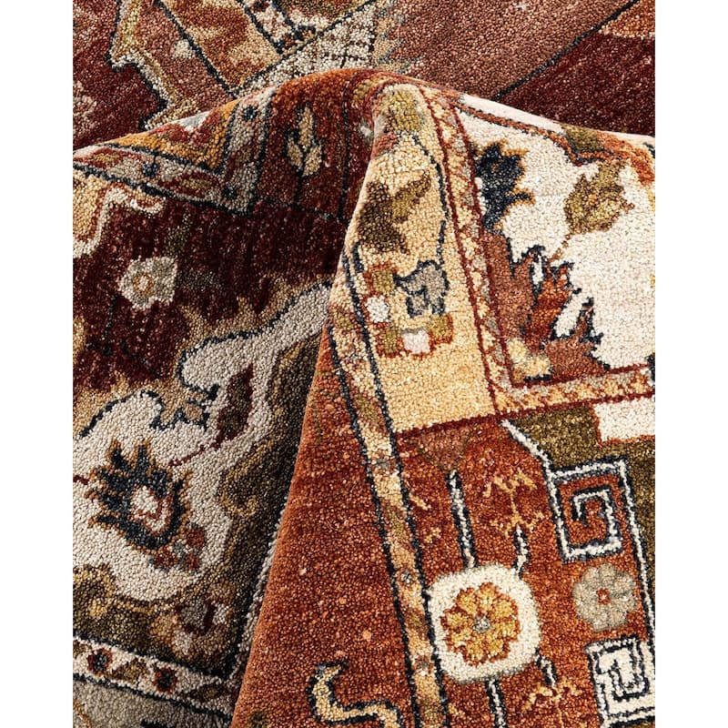 Patchwork One-of-a-Kind Hand-Knotted Area Rug, Multicolor - 9' 3" x 11' 10"