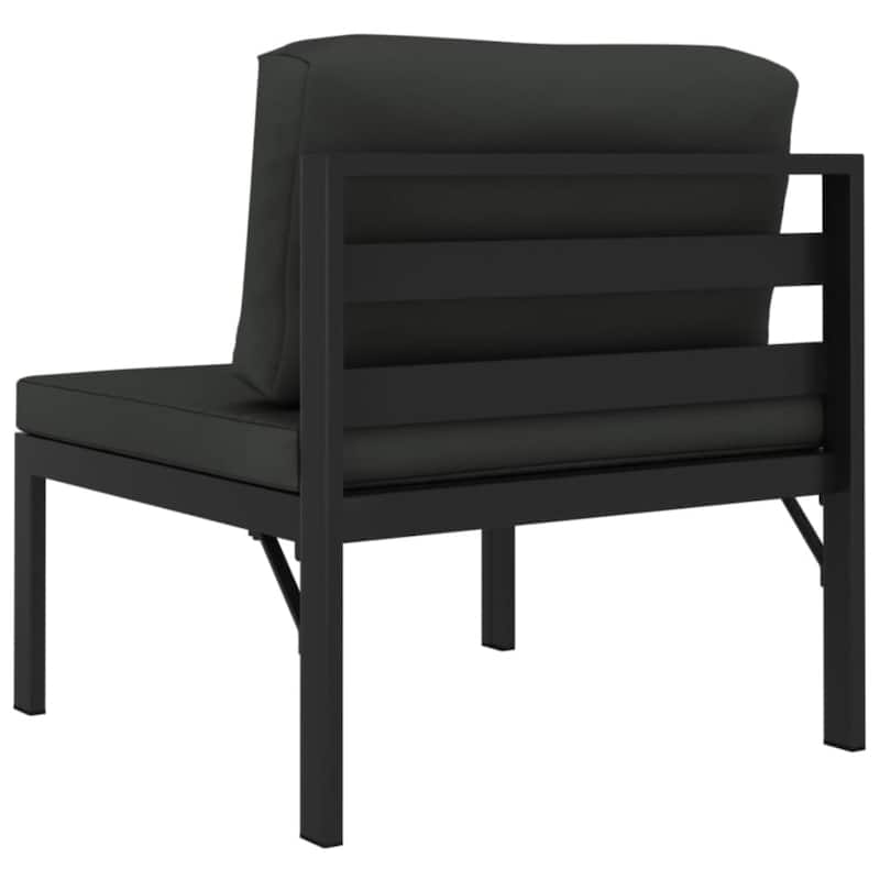 vidaXL Patio Sofa with Cushions Aluminum Anthracite