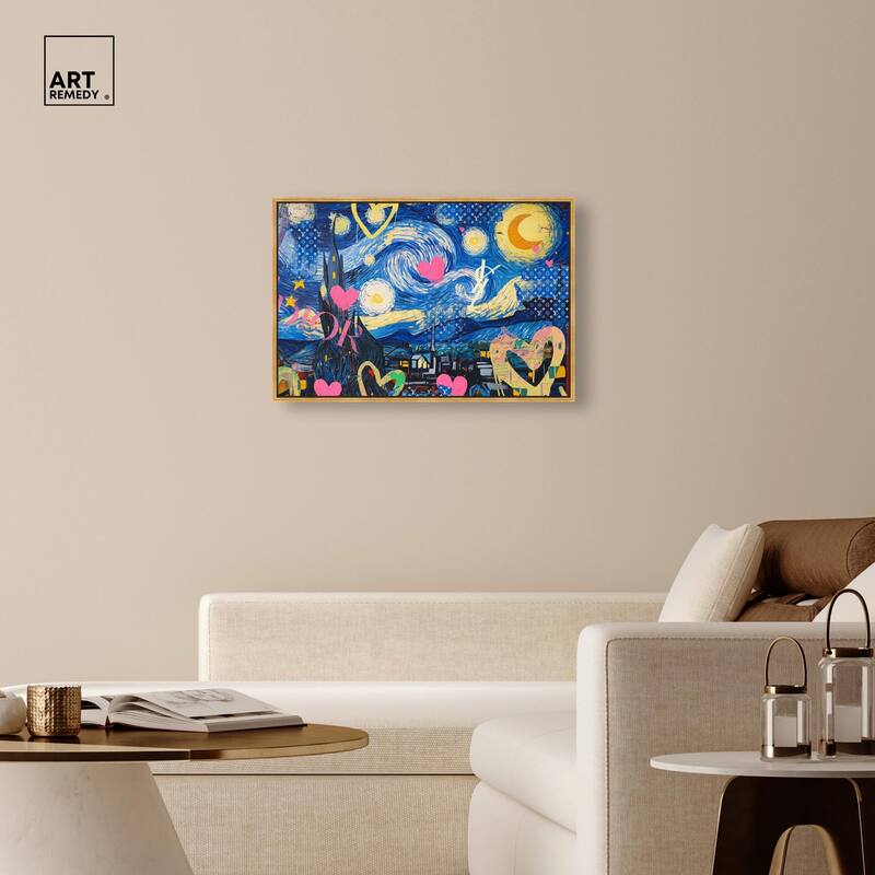Starry Night Graffiti Canvas by Art Remedy