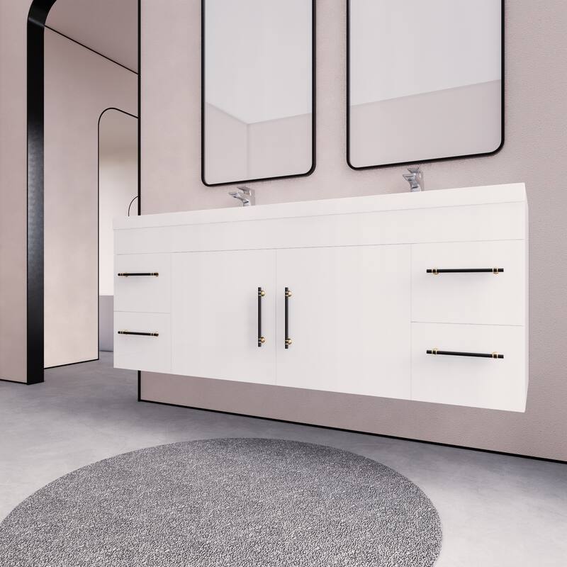 Eliza 60'' Wall Mounted Vanity with Double Sink