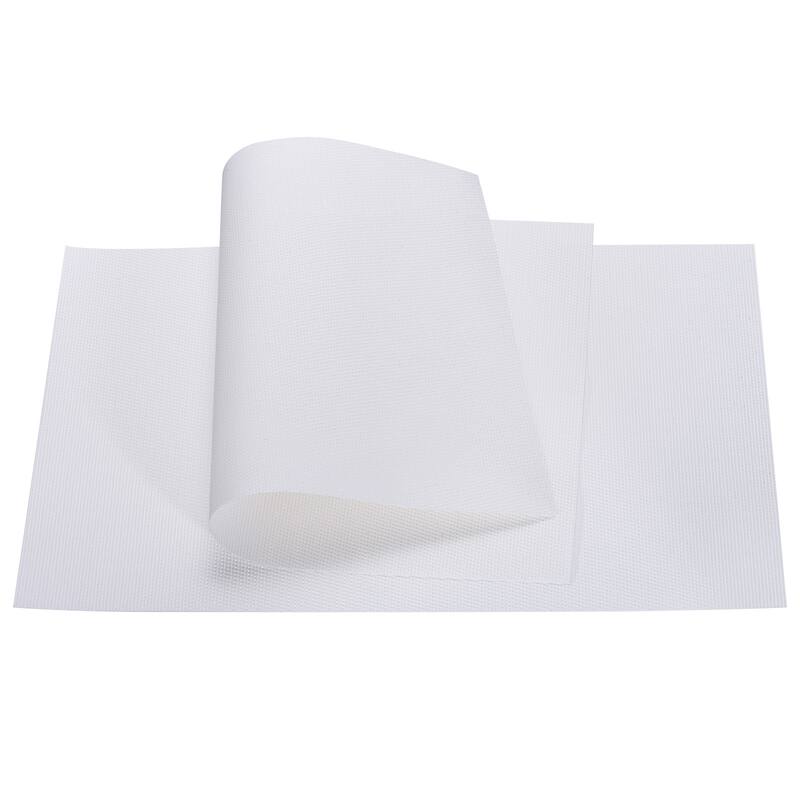 Place Mats 450x300mm 6pcs PVC Table Washable Woven Placemat, White